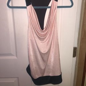 Express pink and black top